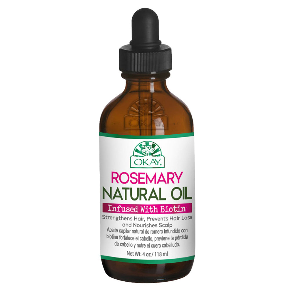 Okay Rosemary Natural Oil for All Hair Types 4Oz (118ml)
